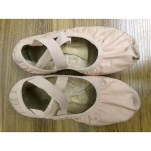 Pre-Owned Ballet Shoes SoDanca Kids 6D Girls Leather Cross Straps Split Sole